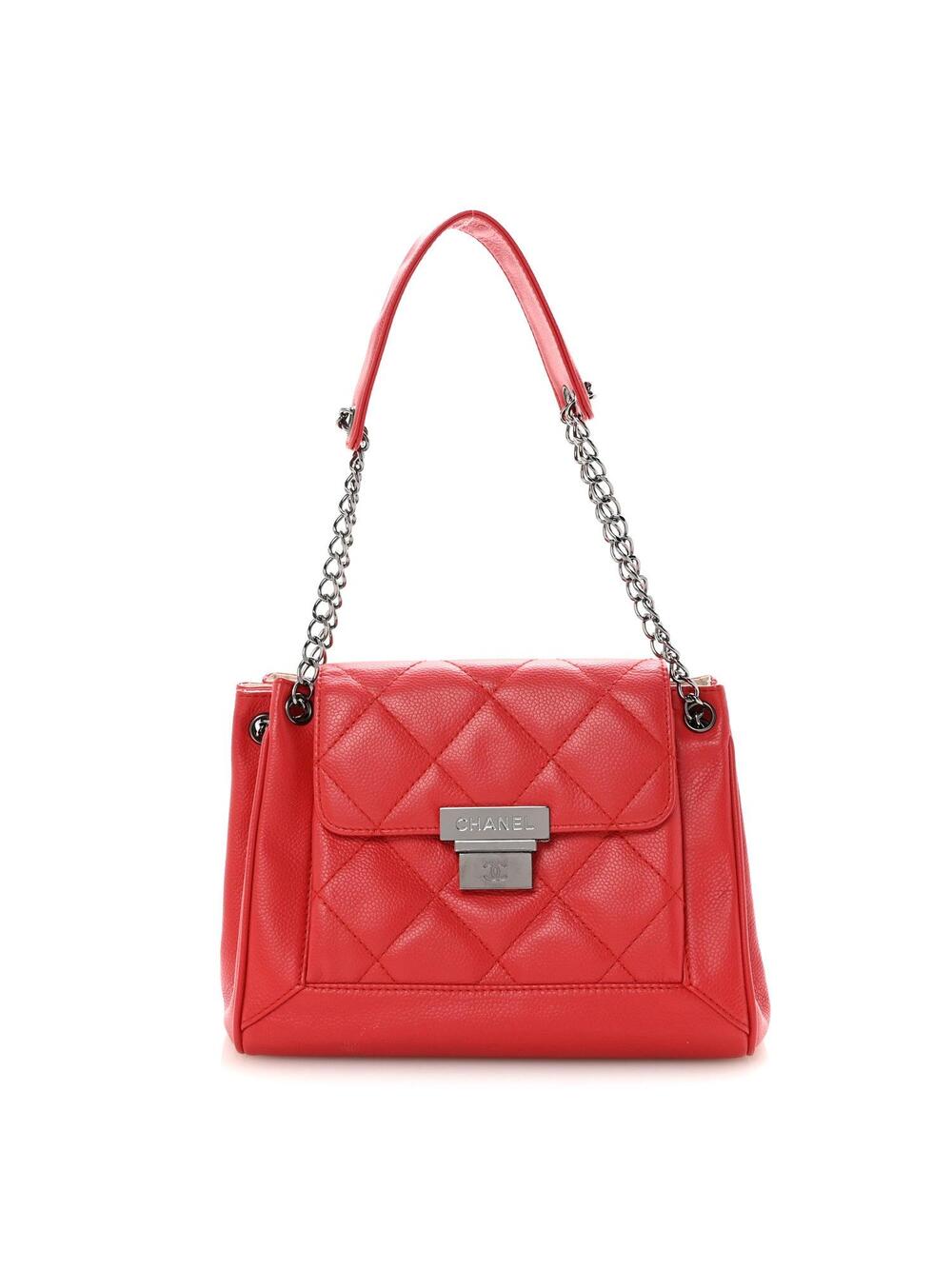 Chanel Caviar Small Accordion Flap Red #377712C14B